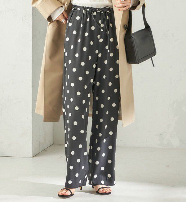 SHIPS for women「〈手洗い可能〉ソルベ ツイル ドット ドロスト パンツ」|その他|
