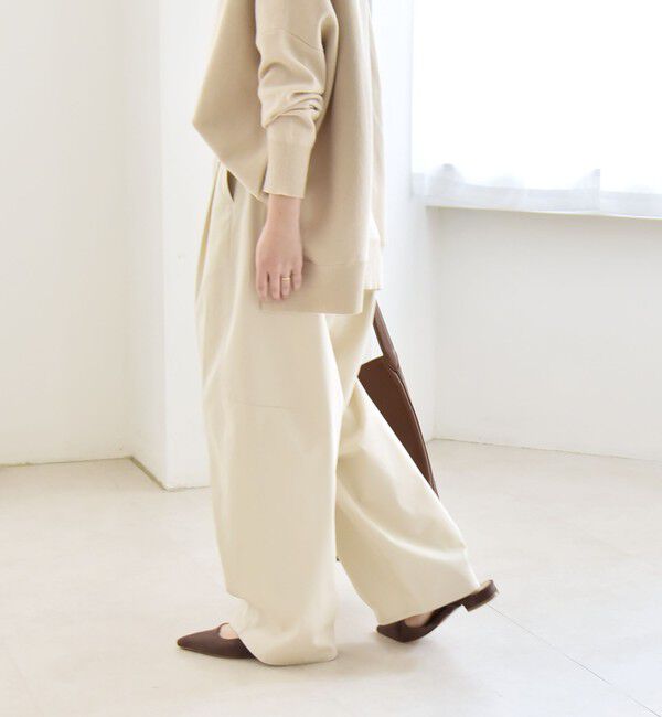 quaranciel「quaranciel:〈洗濯機可能〉コクーン ワイド チノ パンツ」|チノ|