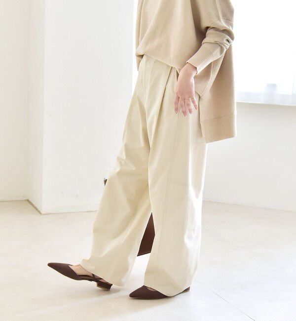 quaranciel「quaranciel:〈洗濯機可能〉コクーン ワイド チノ パンツ」|チノ|