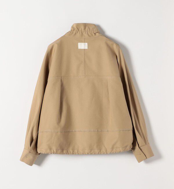 quaranciel「quaranciel:〈手洗い可能〉ギャザー スタンドカラー ドロスト ショート ブルゾン」|ブルゾン・スタジャン|