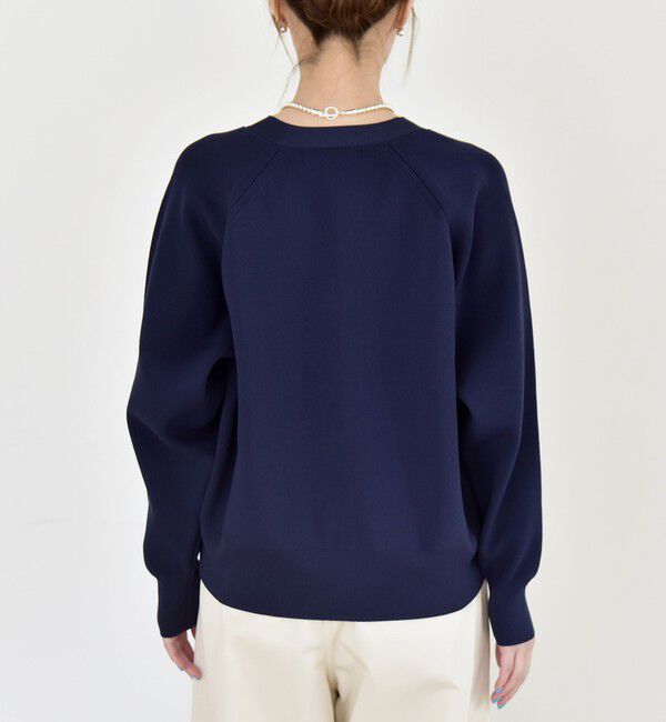 quaranciel「quaranciel:〈手洗い可能〉アゼ Vネック コンパクト ニット カーディガン」|カーディガン|