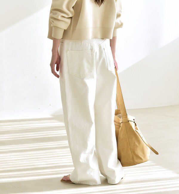 quaranciel「quaranciel:〈洗濯機可能〉ハイライズ ルーズ ワイド デニム パンツ」|デニム|