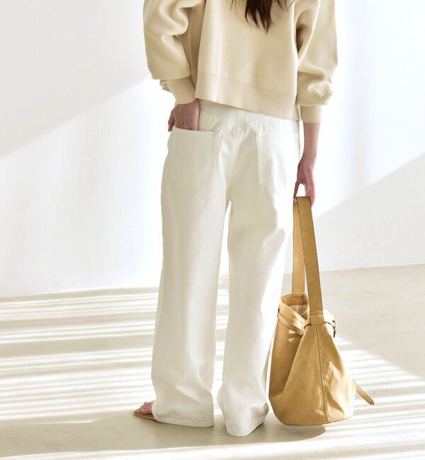 quaranciel「quaranciel:〈洗濯機可能〉ハイライズ ルーズ ワイド デニム パンツ」|デニム|