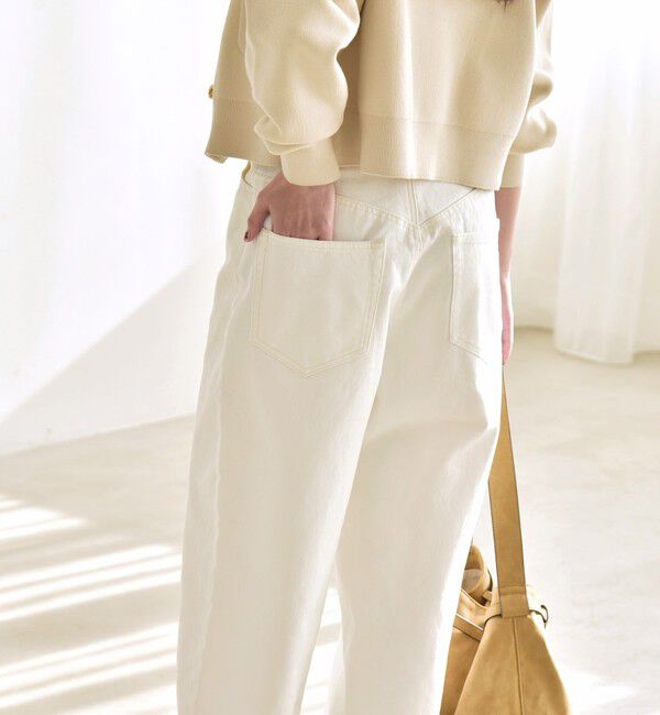 quaranciel「quaranciel:〈洗濯機可能〉ハイライズ ルーズ ワイド デニム パンツ」|デニム|