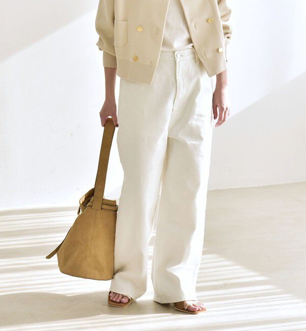 quaranciel「quaranciel:〈洗濯機可能〉ハイライズ ルーズ ワイド デニム パンツ」|デニム|