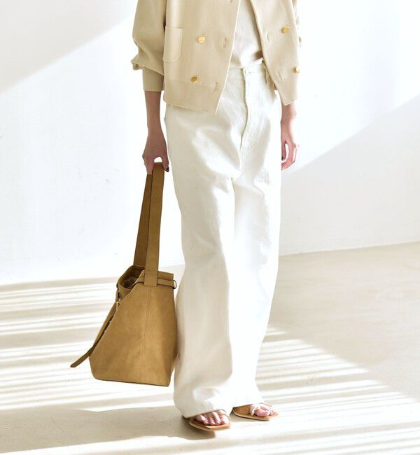 quaranciel「quaranciel:〈洗濯機可能〉ハイライズ ルーズ ワイド デニム パンツ」|デニム|