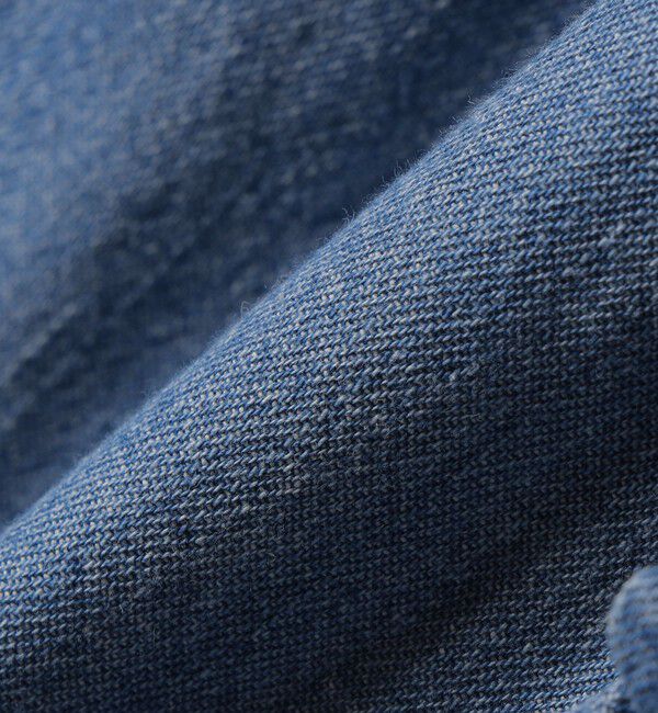 SHIPS for women「《追加予約》【WEB限定】〈洗濯機可能〉ライトオンス フリル デニム シャツ」|シャツ・ブラウス|