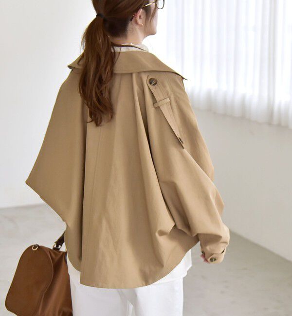 quaranciel「quaranciel: ドルマンスリーブ ショート トレンチ コート」|トレンチコート|