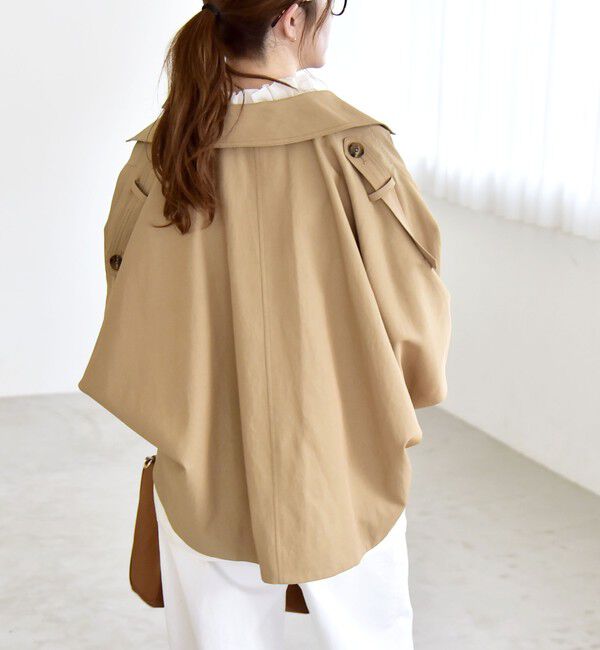 quaranciel「quaranciel: ドルマンスリーブ ショート トレンチ コート」|トレンチコート|