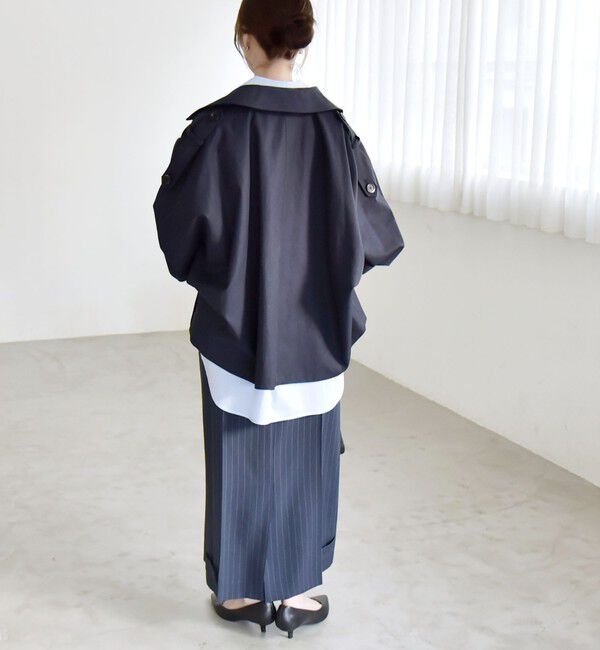 quaranciel「quaranciel: ドルマンスリーブ ショート トレンチ コート」|トレンチコート|