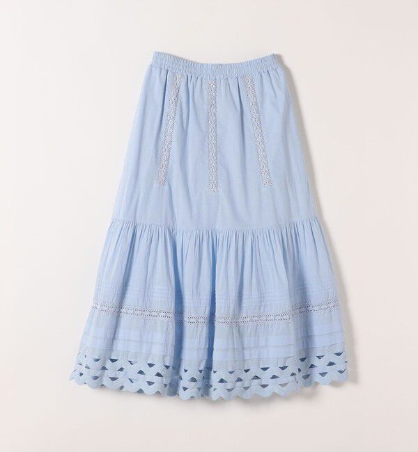 SHIPS any「SHIPS any:〈洗濯機可能〉キャンブリック レース ギャザー ボリューム スカート」|スカート|