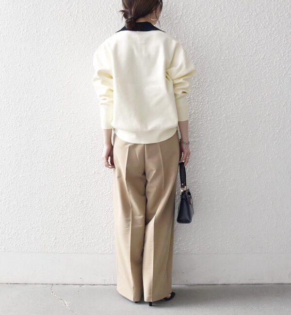 SHIPS any「SHIPS any:〈手洗い可能〉バイカラー スキッパー ニット プルオーバー」|ニット・セーター|