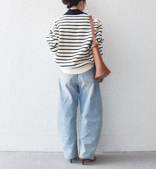 SHIPS any「SHIPS any:〈手洗い可能〉バイカラー スキッパー ニット プルオーバー」|ニット・セーター|