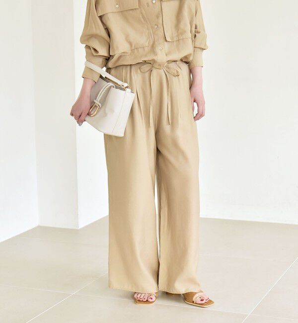 quaranciel「《予約》quaranciel:〈洗濯機可能〉タック ワイド イージー パンツ」|その他|