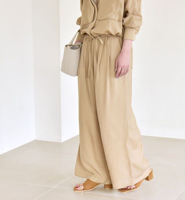 quaranciel「《予約》quaranciel:〈洗濯機可能〉タック ワイド イージー パンツ」|その他|