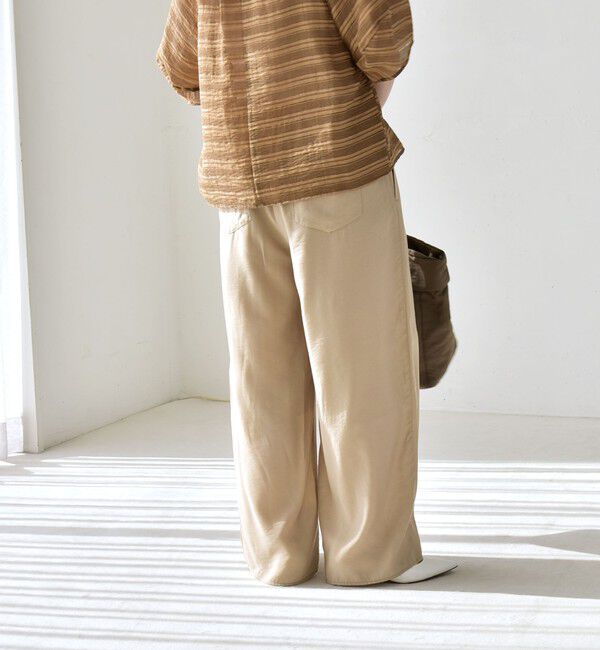 quaranciel「《予約》quaranciel:〈洗濯機可能〉タック ワイド イージー パンツ」|その他|