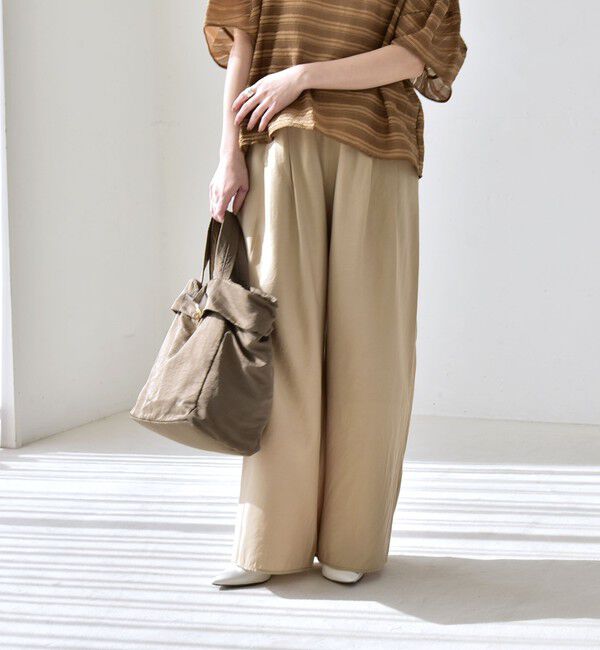 quaranciel「《予約》quaranciel:〈洗濯機可能〉タック ワイド イージー パンツ」|その他|