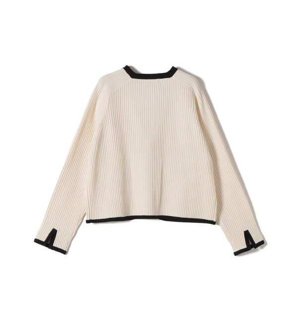 SHIPS for women「〈手洗い可能〉綿混 ウェーブ モール リブ 配色 カーディガン」|カーディガン|