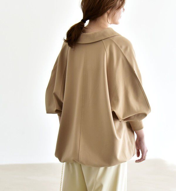 quaranciel「《予約》quaranciel:〈洗濯機可能〉ライト ポンチ ドロスト ポロ プルオーバー」|スウェット・ジャージ|