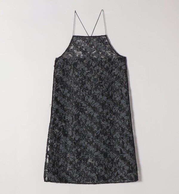 quaranciel「《予約》quaranciel:〈手洗い可能〉デニム フラワー レース キャミ ワンピース」|ワンピース|