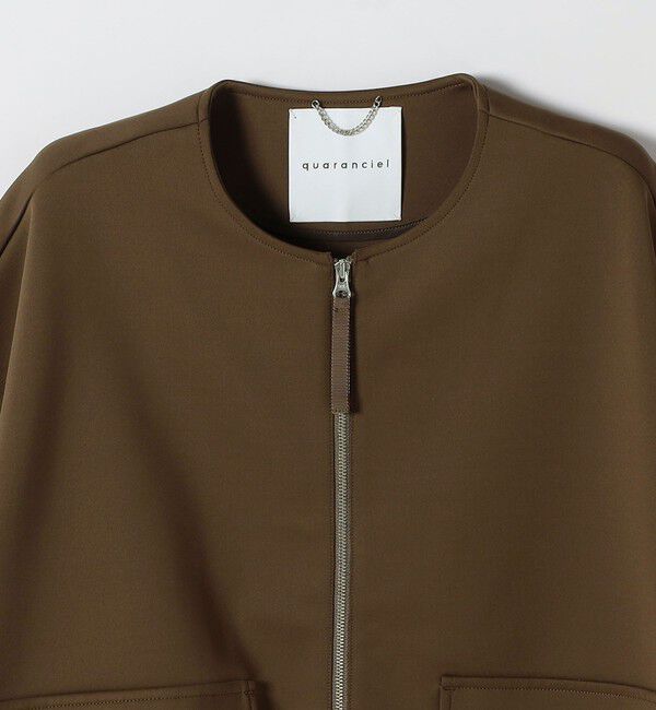 quaranciel「《予約》quaranciel:〈洗濯機可能〉ダンボール ノーカラー コンパクト ブルゾン」|ブルゾン・スタジャン|