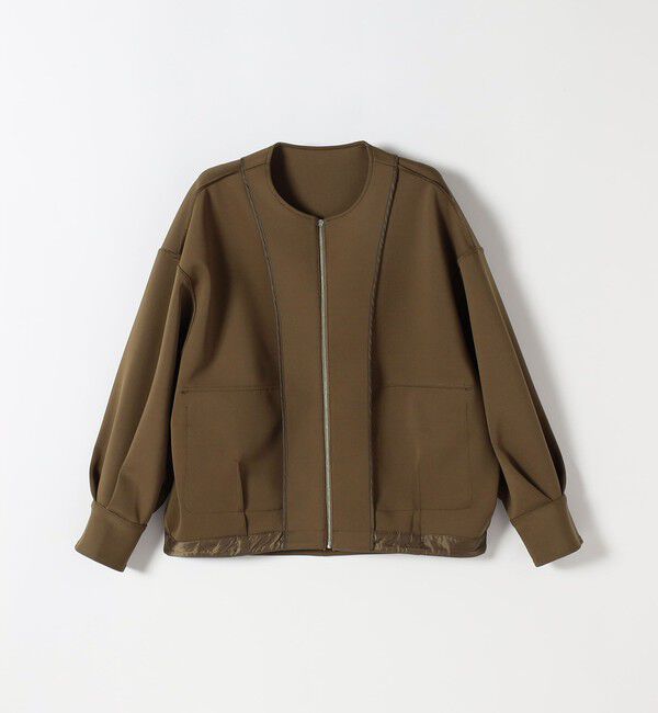 quaranciel「《予約》quaranciel:〈洗濯機可能〉ダンボール ノーカラー コンパクト ブルゾン」|ブルゾン・スタジャン|