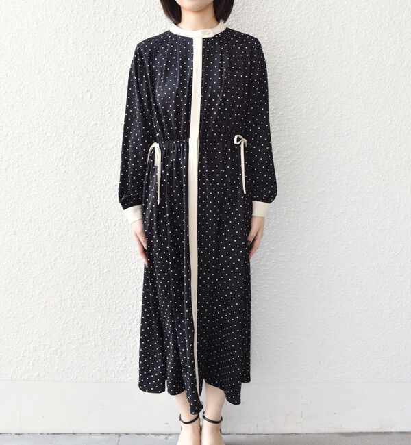 SHIPS Colors 「《予約》SHIPS Colors:〈手洗い可能〉配色 ギャザー ワンピース 2◆」|ワンピース|