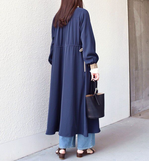 SHIPS Colors 「《予約》SHIPS Colors:〈手洗い可能〉配色 ギャザー ワンピース 2◆」|ワンピース|