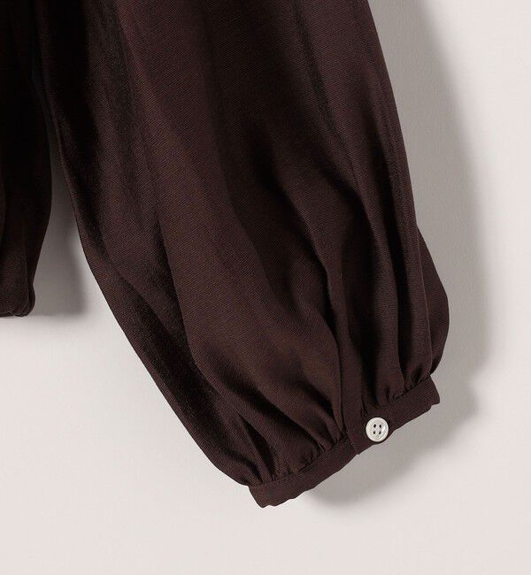 SHIPS any「《予約》SHIPS any:〈洗濯機可能〉シアー クルーネック ボリューム スリーブ ブラウス」|シャツ・ブラウス|