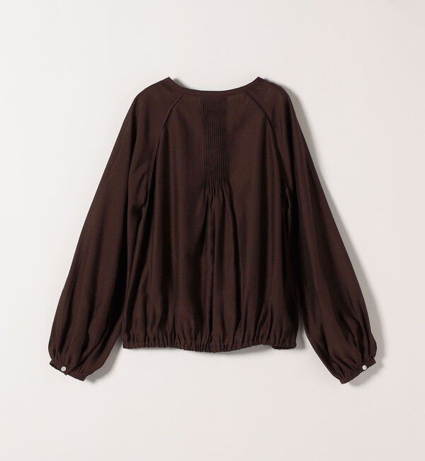 SHIPS any「《予約》SHIPS any:〈洗濯機可能〉シアー クルーネック ボリューム スリーブ ブラウス」|シャツ・ブラウス|