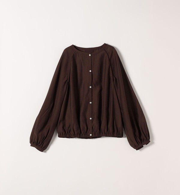 SHIPS any「《予約》SHIPS any:〈洗濯機可能〉シアー クルーネック ボリューム スリーブ ブラウス」|シャツ・ブラウス|