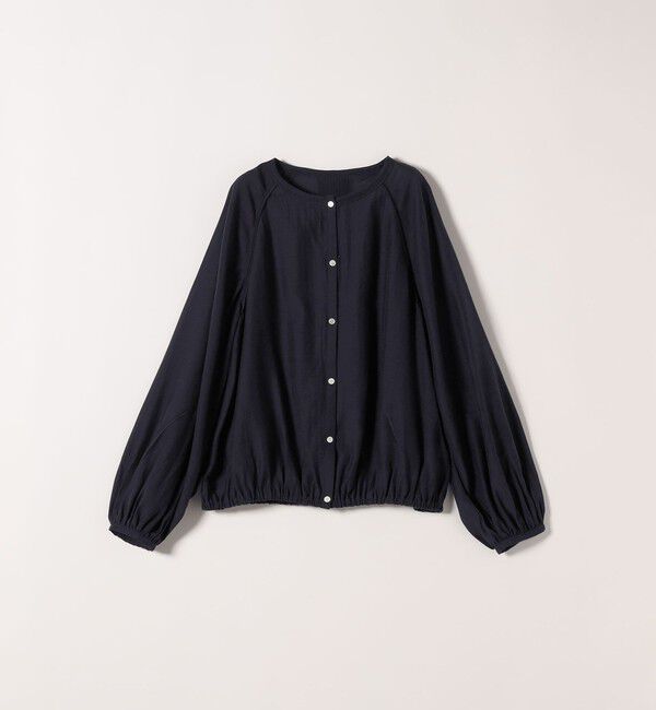 SHIPS any「《予約》SHIPS any:〈洗濯機可能〉シアー クルーネック ボリューム スリーブ ブラウス」|シャツ・ブラウス|