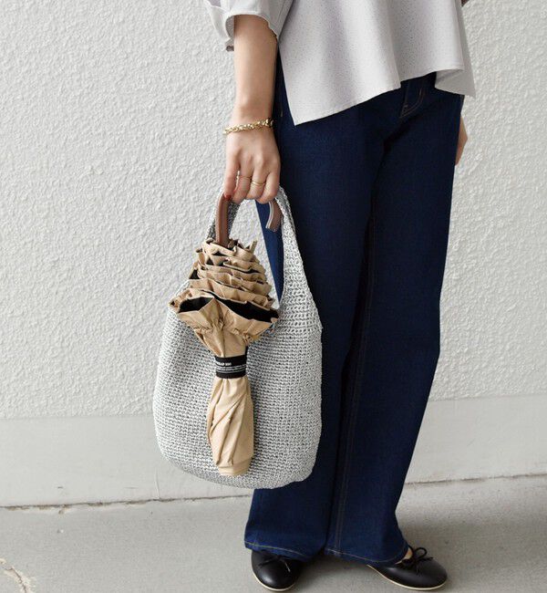 SHIPS Colors 「《予約》assa:BODYWRAP フリル 折り畳み傘 (晴雨兼用・親骨55cm)◆」|傘|