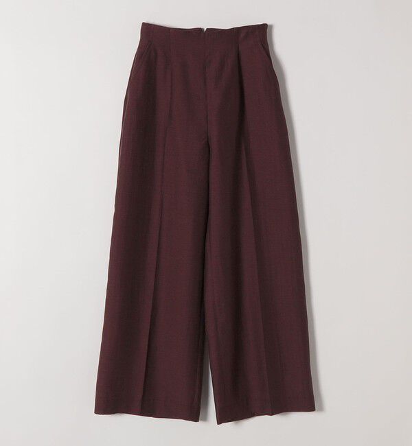 quaranciel「《予約》quaranciel:〈洗濯機可能〉リネン ミックス ハイウエスト ワイド パンツ」|その他|