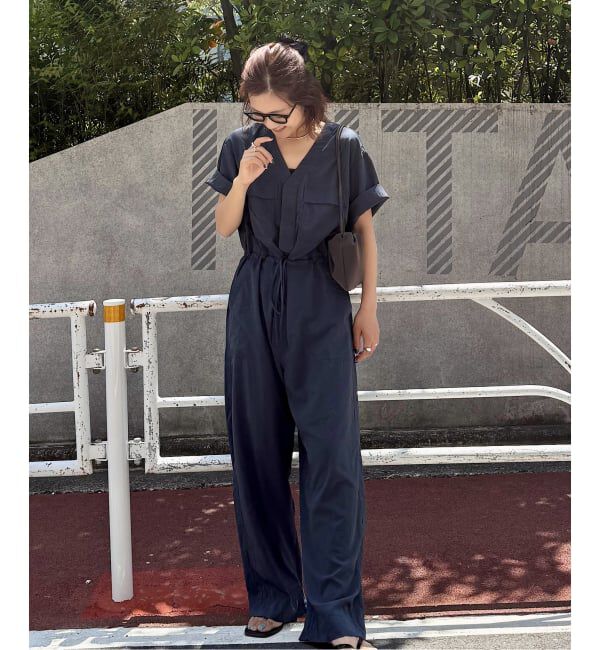 OUTDOOR PRODUCTS Usual Things「≪予約≫ダブルポケットVネックオールインワン」|オールインワン|