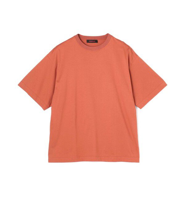 CABaN「CABaN コットン ドロップショルダークルーネックプルオーバー」|Tシャツ・カットソー|45 キャメル