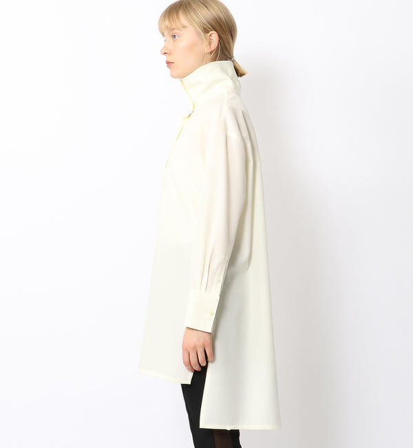 CABaN「 ウールツイル ハイネックロングシャツ」|シャツ・ブラウス|