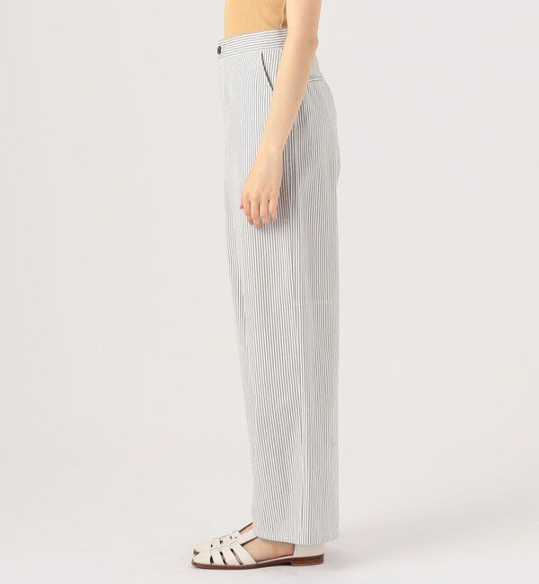 GALERIE VIE「コットンサッカー イージーストレートパンツ」|チノ|