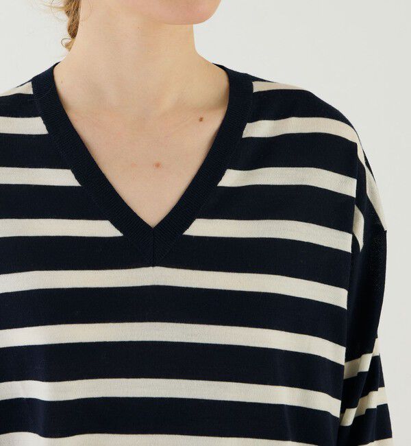 GALERIE VIE「プレーンウール Vネックプルオーバー」|ニット・セーター|