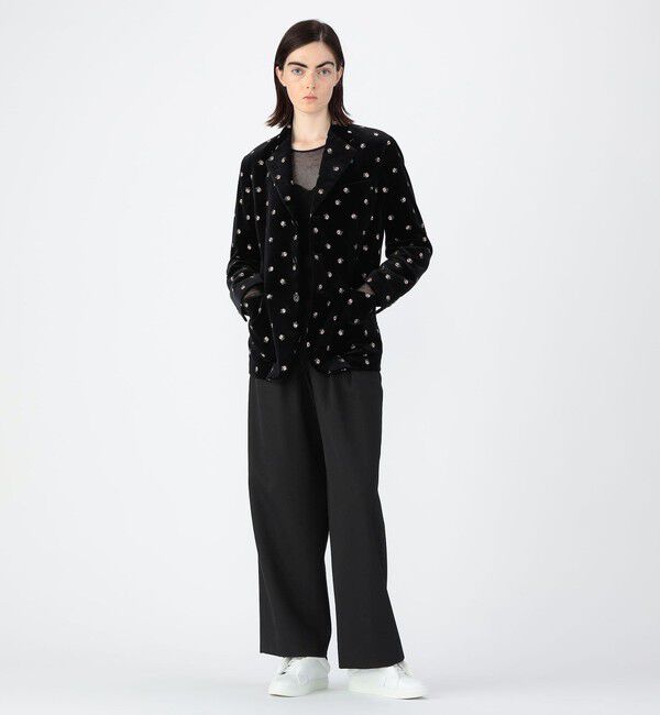 CABaN「CABaN ベロアローズプリント テーラードジャケット」|テーラードジャケット|