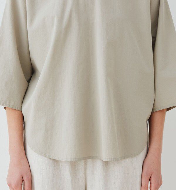 GALERIE VIE「コットンツイル クルーネックドルマン プルオーバーシャツ」|シャツ・ブラウス|