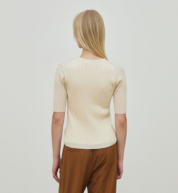 DES PRES「ドメスティックスパンシルク ハーフスリーブカーディガン」|カーディガン|