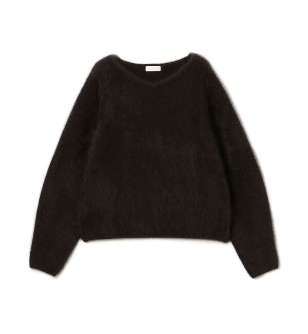 Ballsey「フラッフィーヤーン Vネックプルオーバー」|ニット・セーター|59 ダークグリーン