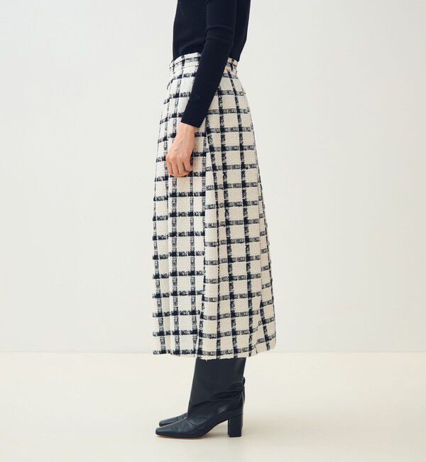 TOMORROWLAND collection「タッタースパンコール タックバレルスカート」|フレア|