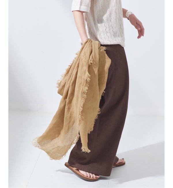 journal standard L'essage「《追加予約》【ASAUCE MELER】フランダースサンリネンガーゼSTLiii：ストール」|ストール|