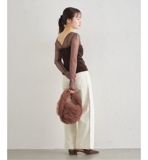 U by SPICK&SPAN「≪予約≫シアーベロア コルセットトップス」|Tシャツ・カットソー|