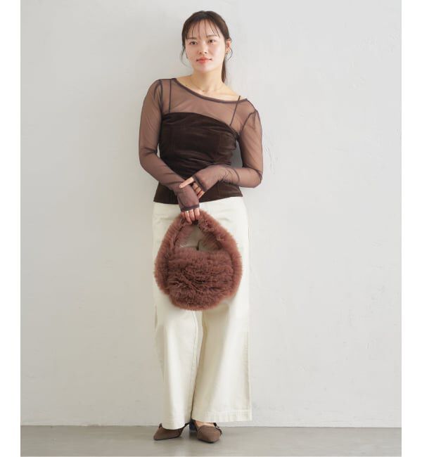 U by SPICK&SPAN「≪予約≫シアーベロア コルセットトップス」|Tシャツ・カットソー|