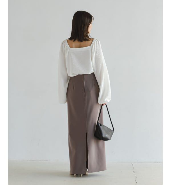 NOBLE「《追加予約》ボリュームスリーブドビーブラウス」|シャツ・ブラウス|