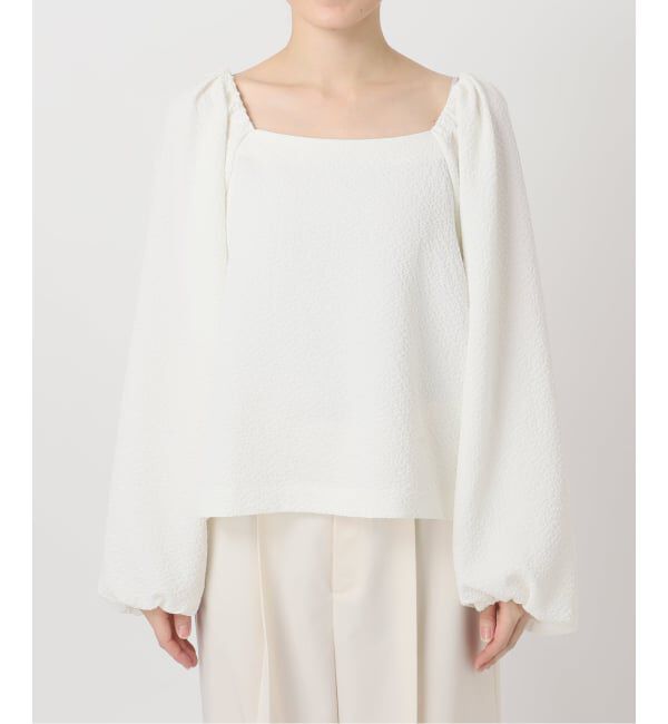 NOBLE「《追加予約》ボリュームスリーブドビーブラウス」|シャツ・ブラウス|