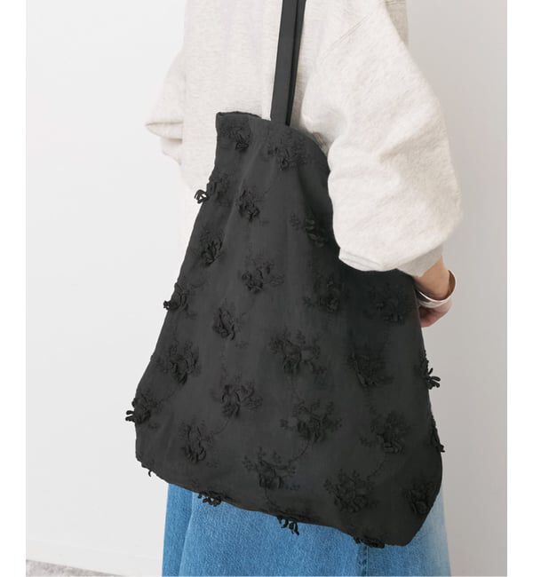 Spick and Span「《予約》crinkle crinkle crinkle 別注3D embroidery TOTE*」|トートバッグ|